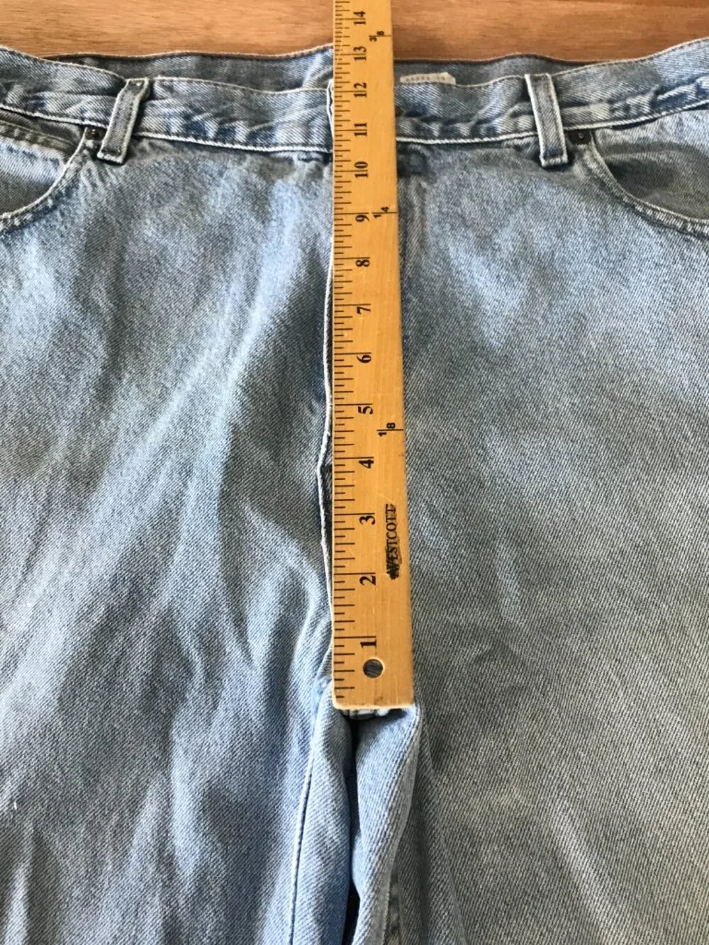 Vintage Levi's 595 Dry Goods Two Horse Brand Jeans Men 36x30 Blue Baggy Mid Rise